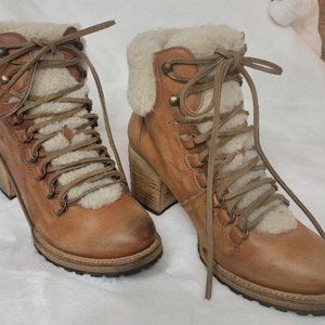 FREEBIRD NORWAY COGNAC SHEARLING LINED BOOTS